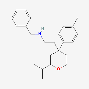 molecular formula C24H33NO B4160367 BENZYL({2-[4-(4-METHYLPHENYL)-2-(PROPAN-2-YL)OXAN-4-YL]ETHYL})AMINE 
