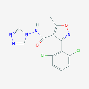molecular formula C13H9Cl2N5O2 B416037 3-(2,6-dichlorophenyl)-5-methyl-N-(4H-1,2,4-triazol-4-yl)-4-isoxazolecarboxamide 