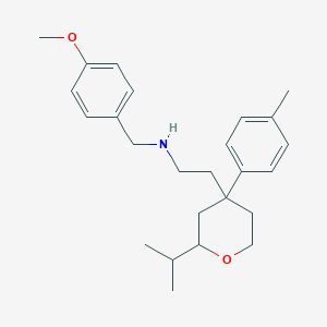molecular formula C25H35NO2 B4160378 2-[2-isopropyl-4-(4-methylphenyl)tetrahydro-2H-pyran-4-yl]-N-(4-methoxybenzyl)ethanamine 