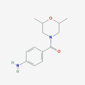 molecular formula C13H18N2O2 B416055 (4-Amino-phenyl)-(2,6-dimethyl-morpholin-4-yl)-methanone CAS No. 247225-27-0