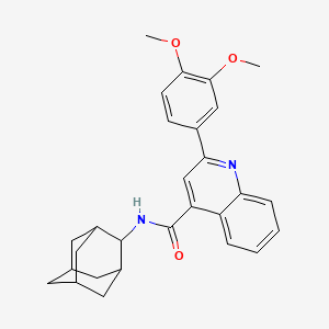 molecular formula C28H30N2O3 B4160583 N-(ADAMANTAN-2-YL)-2-(3,4-DIMETHOXYPHENYL)-4-QUINOLINECARBOXAMIDE 