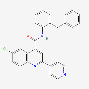 molecular formula C28H20ClN3O B4160588 N-(2-benzylphenyl)-6-chloro-2-(pyridin-4-yl)quinoline-4-carboxamide 