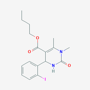 molecular formula C17H21IN2O3 B416070 butyl 4-(2-iodophenyl)-1,6-dimethyl-2-oxo-1,2,3,4-tetrahydropyrimidine-5-carboxylate 