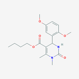 molecular formula C19H26N2O5 B416072 Butyl 4-(2,5-dimethoxyphenyl)-1,6-dimethyl-2-oxo-1,2,3,4-tetrahydropyrimidine-5-carboxylate 