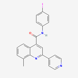 molecular formula C22H16IN3O B4160767 N-(4-iodophenyl)-8-methyl-2-(4-pyridinyl)-4-quinolinecarboxamide 