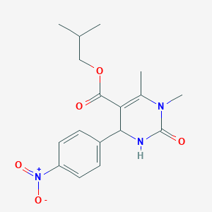 molecular formula C17H21N3O5 B416080 ISOBUTYL 1,6-DIMETHYL-4-(4-NITROPHENYL)-2-OXO-1,2,3,4-TETRAHYDRO-5-PYRIMIDINECARBOXYLATE 