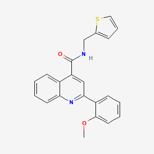 molecular formula C22H18N2O2S B4160909 2-(2-methoxyphenyl)-N-(thiophen-2-ylmethyl)quinoline-4-carboxamide 