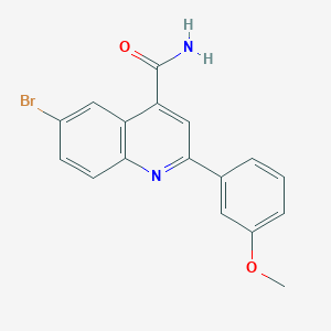 molecular formula C17H13BrN2O2 B4161033 6-Bromo-2-(3-methoxyphenyl)quinoline-4-carboxamide 
