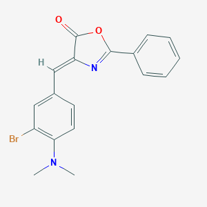 molecular formula C18H15BrN2O2 B416104 (4Z)-4-{[3-BROMO-4-(DIMETHYLAMINO)PHENYL]METHYLIDENE}-2-PHENYL-4,5-DIHYDRO-1,3-OXAZOL-5-ONE 