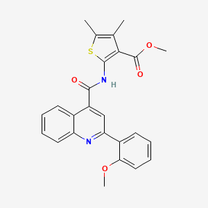 molecular formula C25H22N2O4S B4161122 METHYL 2-[2-(2-METHOXYPHENYL)QUINOLINE-4-AMIDO]-4,5-DIMETHYLTHIOPHENE-3-CARBOXYLATE 