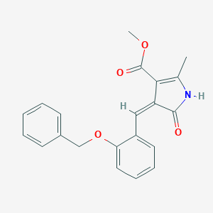 molecular formula C21H19NO4 B416124 METHYL (4Z)-4-{[2-(BENZYLOXY)PHENYL]METHYLIDENE}-2-METHYL-5-OXO-4,5-DIHYDRO-1H-PYRROLE-3-CARBOXYLATE 