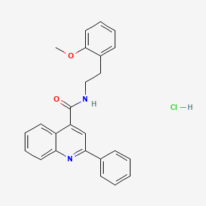 molecular formula C25H23ClN2O2 B4161268 N-[2-(2-methoxyphenyl)ethyl]-2-phenylquinoline-4-carboxamide;hydrochloride 