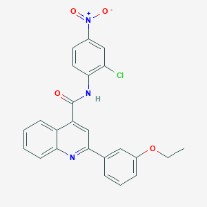 molecular formula C24H18ClN3O4 B4161322 N-(2-chloro-4-nitrophenyl)-2-(3-ethoxyphenyl)quinoline-4-carboxamide 