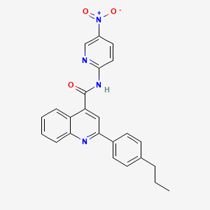 molecular formula C24H20N4O3 B4161375 N-(5-nitropyridin-2-yl)-2-(4-propylphenyl)quinoline-4-carboxamide 