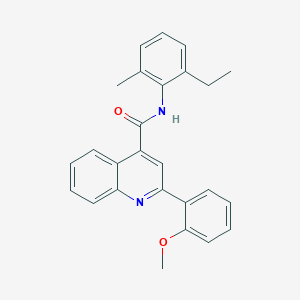 molecular formula C26H24N2O2 B4161447 N-(2-ethyl-6-methylphenyl)-2-(2-methoxyphenyl)quinoline-4-carboxamide 