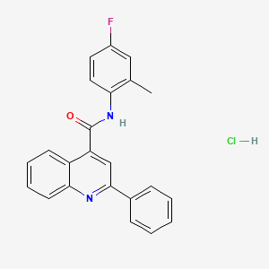 molecular formula C23H18ClFN2O B4161455 N-(4-fluoro-2-methylphenyl)-2-phenylquinoline-4-carboxamide;hydrochloride 