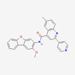 molecular formula C29H21N3O3 B4161497 N-(2-methoxydibenzo[b,d]furan-3-yl)-6-methyl-2-(4-pyridinyl)-4-quinolinecarboxamide 
