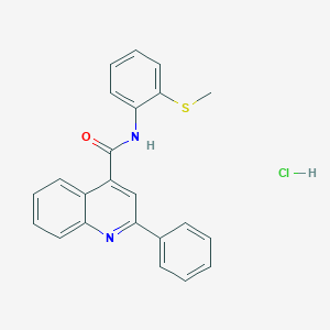 molecular formula C23H19ClN2OS B4161508 N-(2-methylsulfanylphenyl)-2-phenylquinoline-4-carboxamide;hydrochloride 