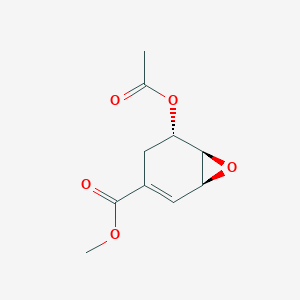molecular formula C10H12O5 B041618 (1S,5S,6R)-5-(Acetyloxy)-7-oxabicyclo[4.1.0]hept-2-ene-3-carboxylic Acid Methyl Ester CAS No. 494195-98-1