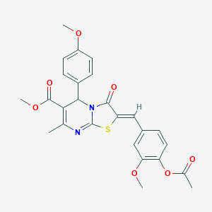 methyl 2-[4-(acetyloxy)-3-methoxybenzylidene]-5-(4-methoxyphenyl)-7-methyl-3-oxo-2,3-dihydro-5H-[1,3]thiazolo[3,2-a]pyrimidine-6-carboxylate