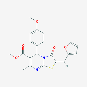 methyl (2E)-2-(furan-2-ylmethylidene)-5-(4-methoxyphenyl)-7-methyl-3-oxo-5H-[1,3]thiazolo[3,2-a]pyrimidine-6-carboxylate