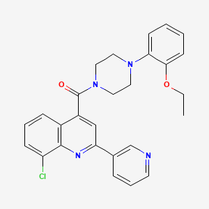 molecular formula C27H25ClN4O2 B4161836 8-chloro-4-{[4-(2-ethoxyphenyl)-1-piperazinyl]carbonyl}-2-(3-pyridinyl)quinoline 