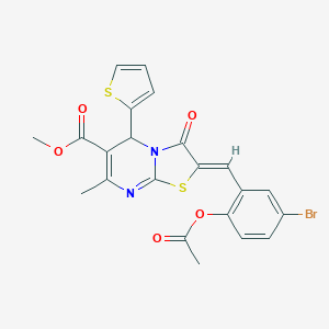 methyl 2-[2-(acetyloxy)-5-bromobenzylidene]-7-methyl-3-oxo-5-(2-thienyl)-2,3-dihydro-5H-[1,3]thiazolo[3,2-a]pyrimidine-6-carboxylate