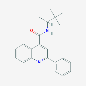molecular formula C22H24N2O B4161869 N-(3,3-dimethylbutan-2-yl)-2-phenylquinoline-4-carboxamide 