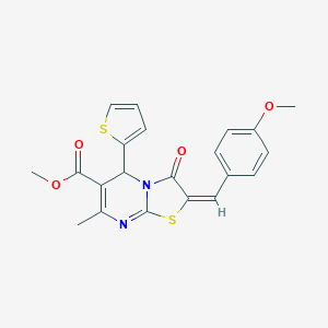 methyl 2-(4-methoxybenzylidene)-7-methyl-3-oxo-5-(2-thienyl)-2,3-dihydro-5H-[1,3]thiazolo[3,2-a]pyrimidine-6-carboxylate
