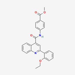 molecular formula C26H22N2O4 B4161877 METHYL 4-({[2-(2-ETHOXYPHENYL)-4-QUINOLYL]CARBONYL}AMINO)BENZOATE 
