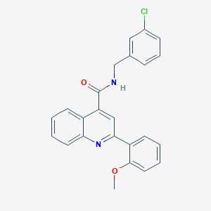 molecular formula C24H19ClN2O2 B4161912 N-[(3-chlorophenyl)methyl]-2-(2-methoxyphenyl)quinoline-4-carboxamide 