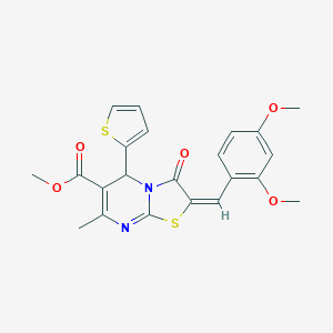 methyl 2-(2,4-dimethoxybenzylidene)-7-methyl-3-oxo-5-(2-thienyl)-2,3-dihydro-5H-[1,3]thiazolo[3,2-a]pyrimidine-6-carboxylate