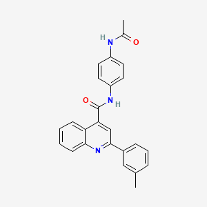 molecular formula C25H21N3O2 B4161974 N-(4-acetamidophenyl)-2-(3-methylphenyl)quinoline-4-carboxamide 