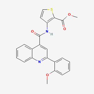 molecular formula C23H18N2O4S B4161982 METHYL 3-[2-(2-METHOXYPHENYL)QUINOLINE-4-AMIDO]THIOPHENE-2-CARBOXYLATE 