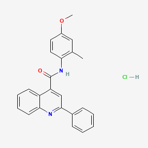 molecular formula C24H21ClN2O2 B4162058 N-(4-methoxy-2-methylphenyl)-2-phenylquinoline-4-carboxamide;hydrochloride 