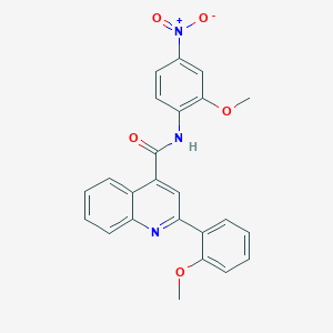 molecular formula C24H19N3O5 B4162094 N-(2-methoxy-4-nitrophenyl)-2-(2-methoxyphenyl)quinoline-4-carboxamide 