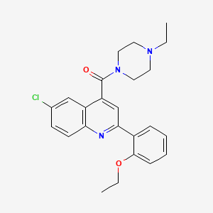 molecular formula C24H26ClN3O2 B4162130 6-chloro-2-(2-ethoxyphenyl)-4-[(4-ethyl-1-piperazinyl)carbonyl]quinoline 