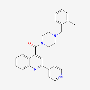 molecular formula C27H26N4O B4162157 4-{4-[(2-METHYLPHENYL)METHYL]PIPERAZINE-1-CARBONYL}-2-(PYRIDIN-4-YL)QUINOLINE 