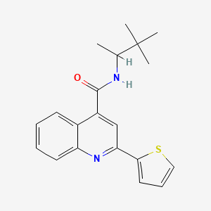 molecular formula C20H22N2OS B4162254 N-(3,3-dimethylbutan-2-yl)-2-(thiophen-2-yl)quinoline-4-carboxamide 