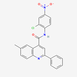 molecular formula C23H16ClN3O3 B4162424 N-(2-chloro-4-nitrophenyl)-6-methyl-2-phenylquinoline-4-carboxamide 