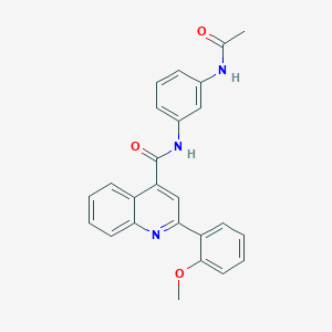 molecular formula C25H21N3O3 B4162426 N-(3-acetamidophenyl)-2-(2-methoxyphenyl)quinoline-4-carboxamide 