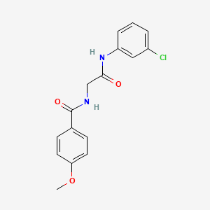 molecular formula C16H15ClN2O3 B4162437 N~1~-[2-(3-Chloroanilino)-2-oxoethyl]-4-methoxybenzamide 