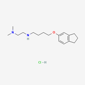 molecular formula C17H29ClN2O B4162450 N-[4-(2,3-dihydro-1H-inden-5-yloxy)butyl]-N',N'-dimethylethane-1,2-diamine;hydrochloride 
