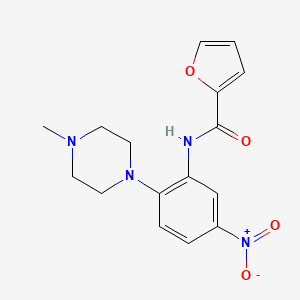 molecular formula C16H18N4O4 B4162465 N-[2-(4-methylpiperazin-1-yl)-5-nitrophenyl]furan-2-carboxamide 
