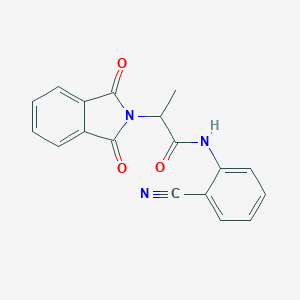 molecular formula C18H13N3O3 B416247 N-(2-cyanophenyl)-2-(1,3-dioxo-1,3-dihydro-2H-isoindol-2-yl)propanamide CAS No. 352540-55-7