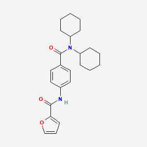molecular formula C24H30N2O3 B4162569 N~2~-{4-[(Dicyclohexylamino)carbonyl]phenyl}-2-furamide 