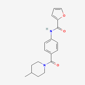 molecular formula C18H20N2O3 B4162580 N-{4-[(4-METHYLPIPERIDINO)CARBONYL]PHENYL}-2-FURAMIDE 