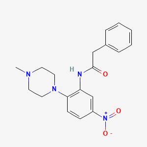 molecular formula C19H22N4O3 B4162584 N-[2-(4-methylpiperazin-1-yl)-5-nitrophenyl]-2-phenylacetamide 