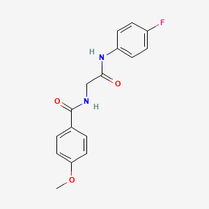 molecular formula C16H15FN2O3 B4162612 N-{2-[(4-fluorophenyl)amino]-2-oxoethyl}-4-methoxybenzamide 