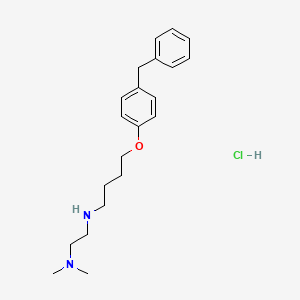 molecular formula C21H31ClN2O B4162656 N-[4-(4-benzylphenoxy)butyl]-N',N'-dimethylethane-1,2-diamine;hydrochloride 